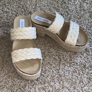Steve Madden Raffia platform sandals